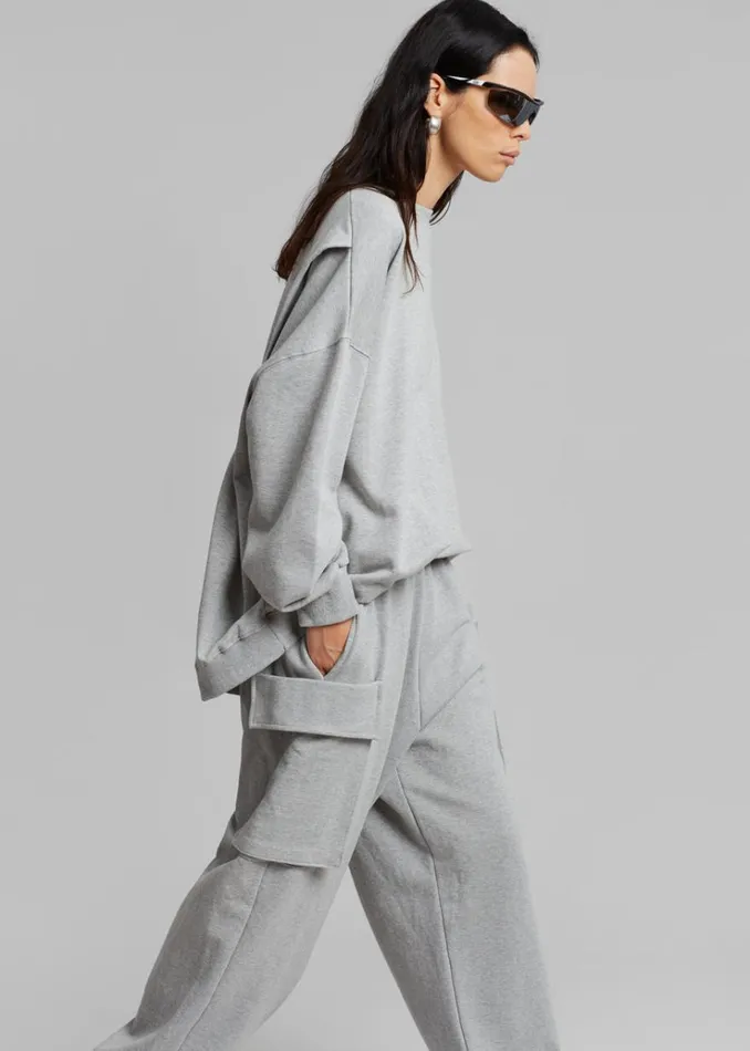 The Frankie Shop Aliz Cargo Sweatpants 8211 Grey Women Loungewear