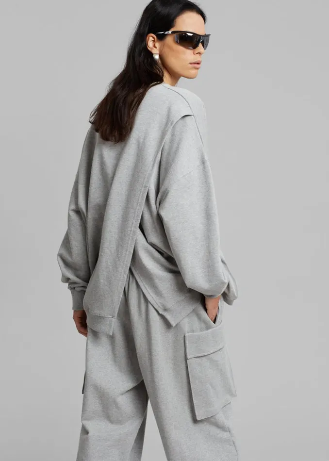 The Frankie Shop Aliz Cargo Sweatpants 8211 Grey Women Loungewear
