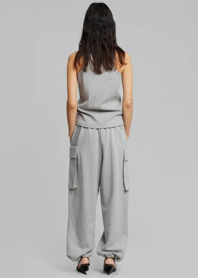 The Frankie Shop Aliz Cargo Sweatpants 8211 Grey Women Loungewear