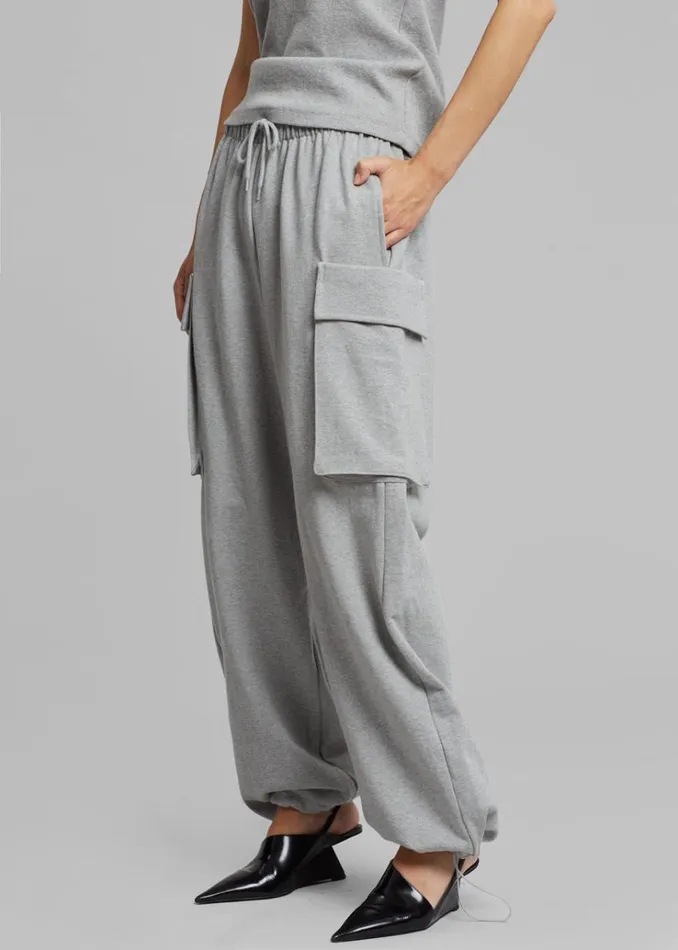 The Frankie Shop Aliz Cargo Sweatpants 8211 Grey Women Loungewear