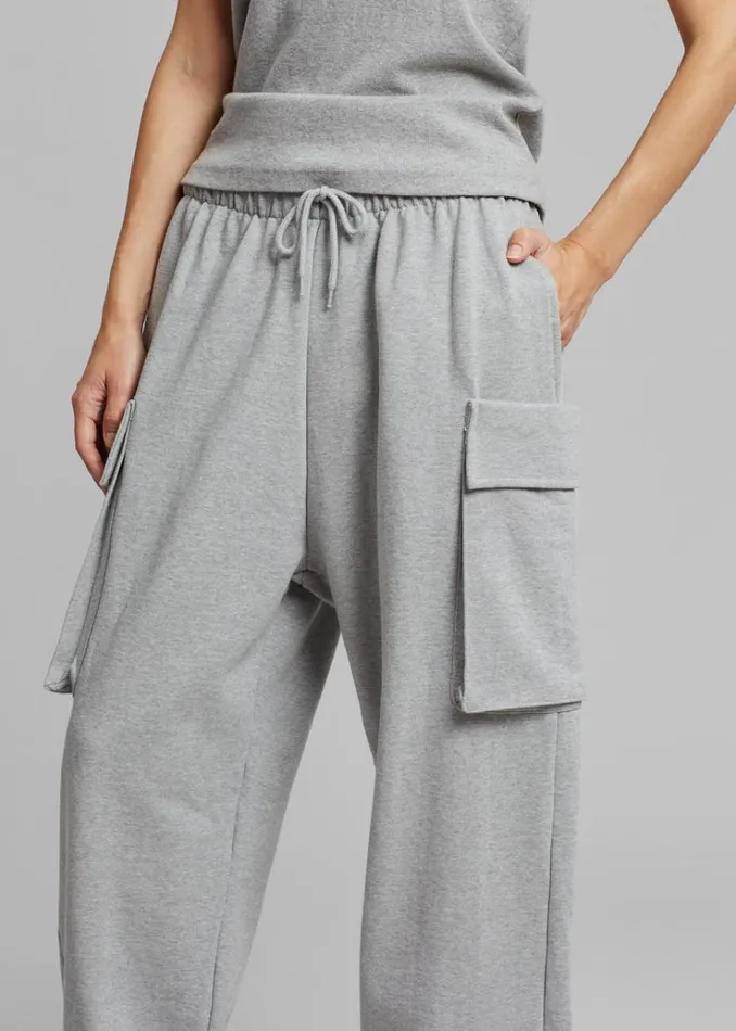 The Frankie Shop Aliz Cargo Sweatpants 8211 Grey Women Loungewear