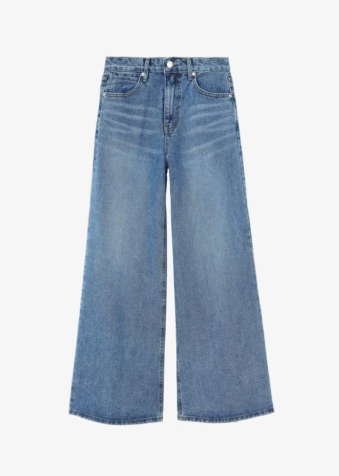 The Frankie Shop Amsterdam Wide Jeans 8211 Medium Wash Women Bottoms