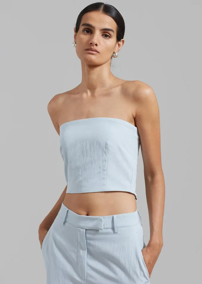 The Frankie Shop Anastasia Tube Top 8211 Sky Women Clothing