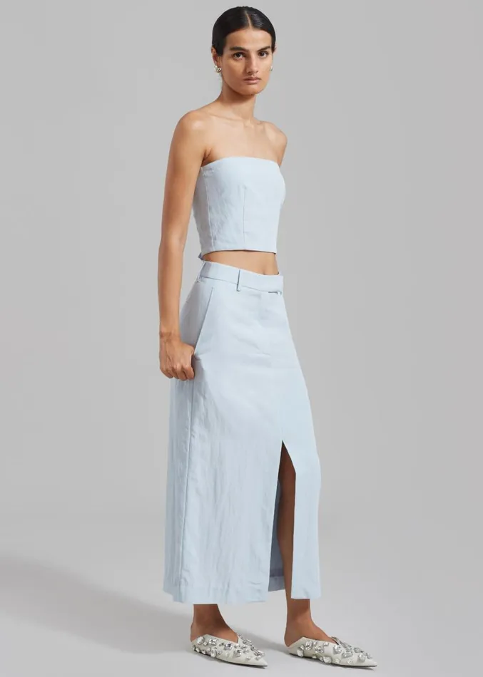 The Frankie Shop Anastasia Tube Top 8211 Sky Women Clothing