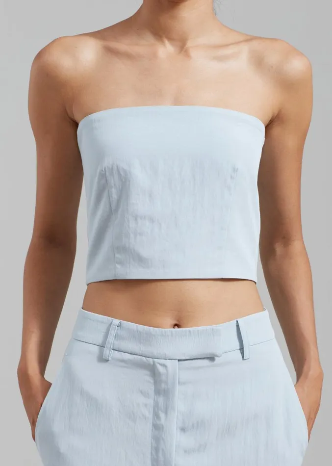 The Frankie Shop Anastasia Tube Top 8211 Sky Women Clothing