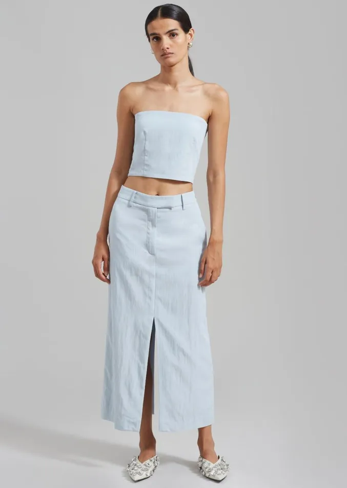 The Frankie Shop Anastasia Tube Top 8211 Sky Women Clothing