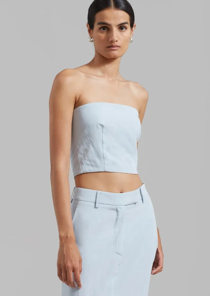 The Frankie Shop Anastasia Tube Top 8211 Sky Women Clothing