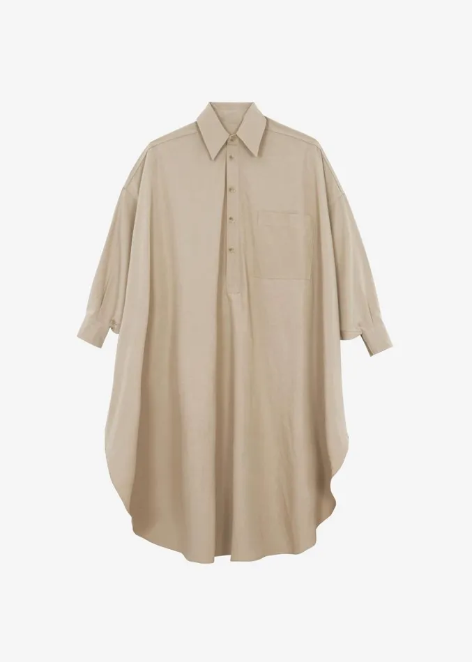 The Frankie Shop Annalise Shirt Dress 8211 Beige Women Clothing
