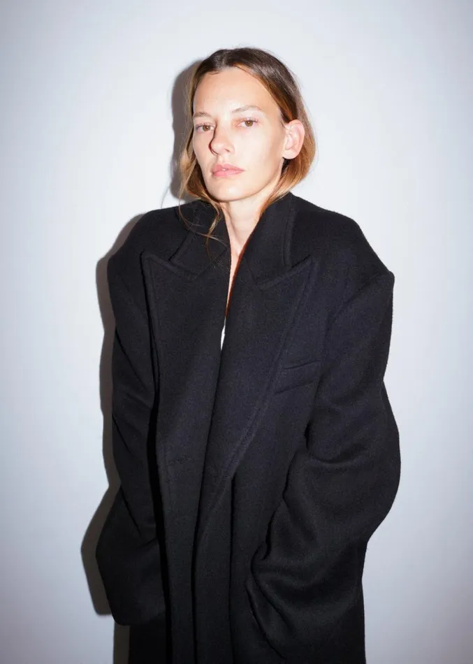 The Frankie Shop Anya Oversized Coat 8211 Black Women Outerwear
