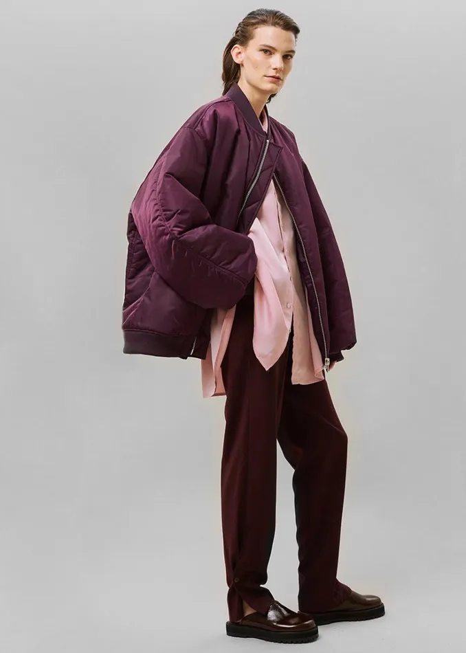 The Frankie Shop Astra Bomber Jacket 8211 Royal Purple WomenMen Outerwear