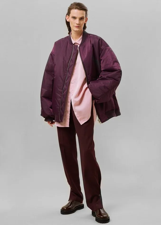 The Frankie Shop Astra Bomber Jacket 8211 Royal Purple WomenMen Outerwear