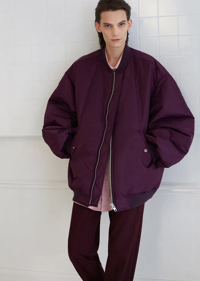 The Frankie Shop Astra Bomber Jacket 8211 Royal Purple WomenMen Outerwear