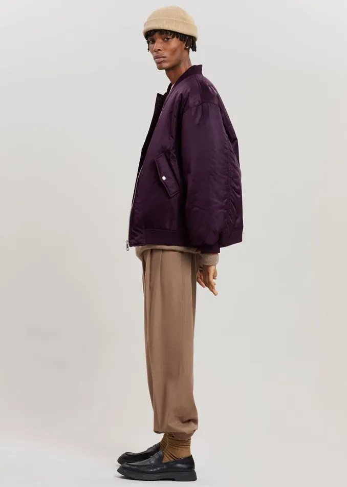 The Frankie Shop Astra Bomber Jacket 8211 Royal Purple WomenMen Outerwear