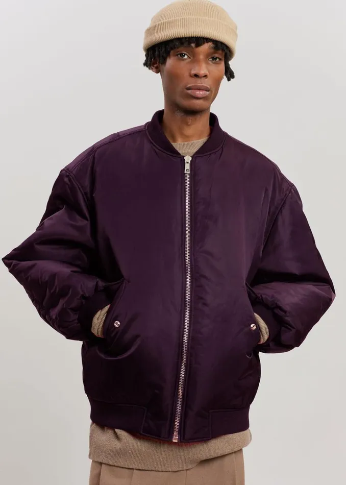The Frankie Shop Astra Bomber Jacket 8211 Royal Purple WomenMen Outerwear