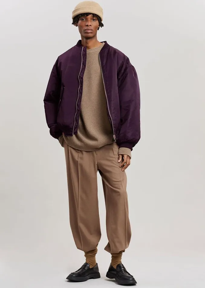 The Frankie Shop Astra Bomber Jacket 8211 Royal Purple WomenMen Outerwear