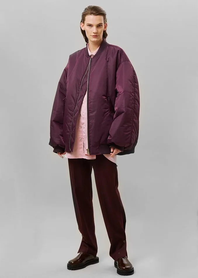 The Frankie Shop Astra Bomber Jacket 8211 Royal Purple WomenMen Outerwear
