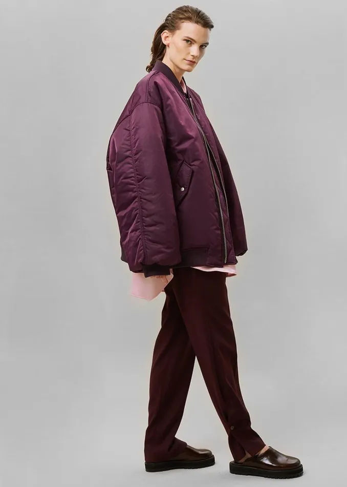 The Frankie Shop Astra Bomber Jacket 8211 Royal Purple WomenMen Outerwear