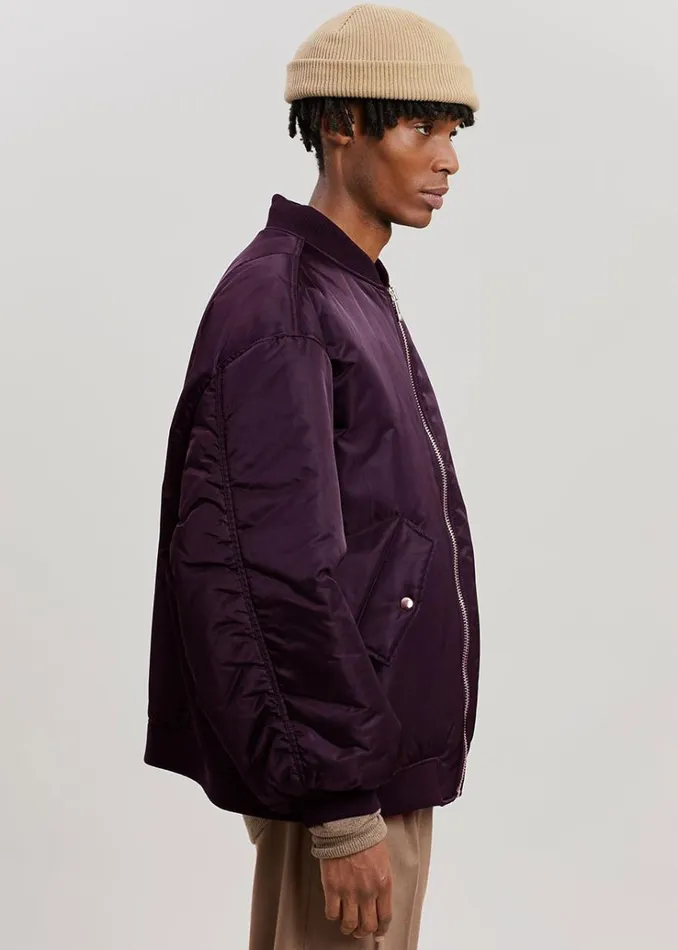 The Frankie Shop Astra Bomber Jacket 8211 Royal Purple WomenMen Outerwear