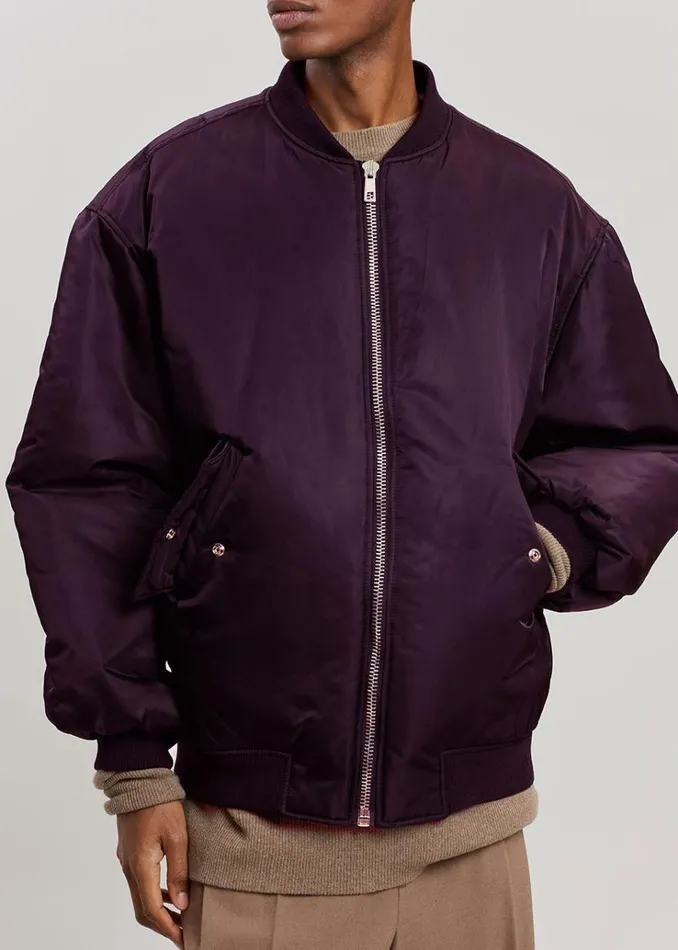 The Frankie Shop Astra Bomber Jacket 8211 Royal Purple WomenMen Outerwear