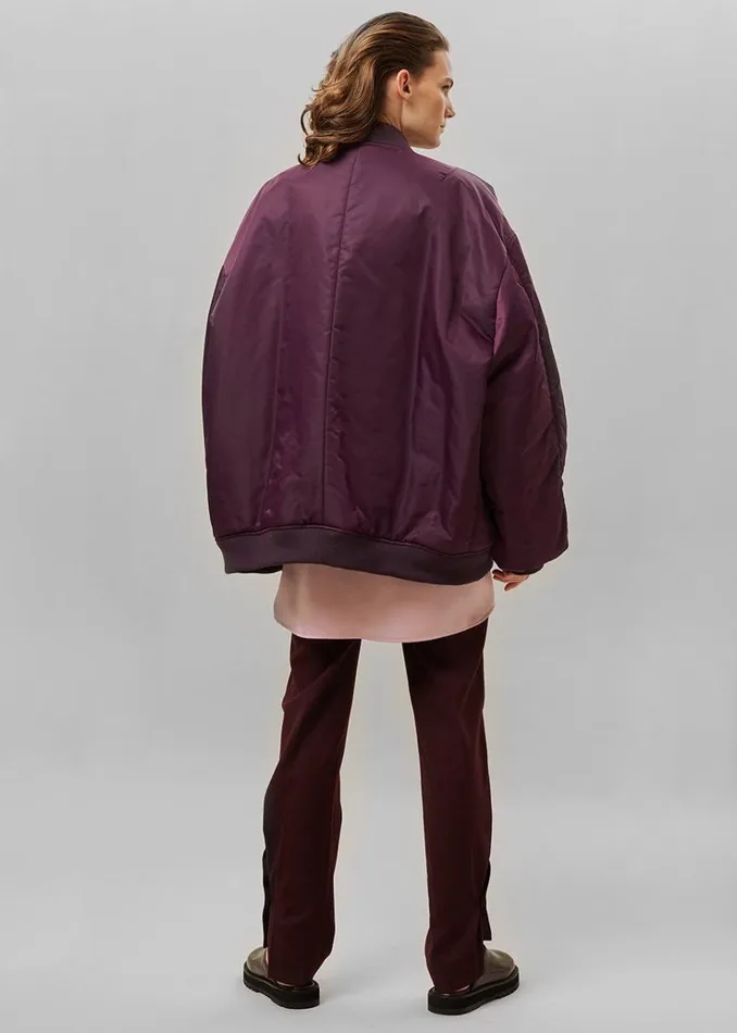 The Frankie Shop Astra Bomber Jacket 8211 Royal Purple WomenMen Outerwear