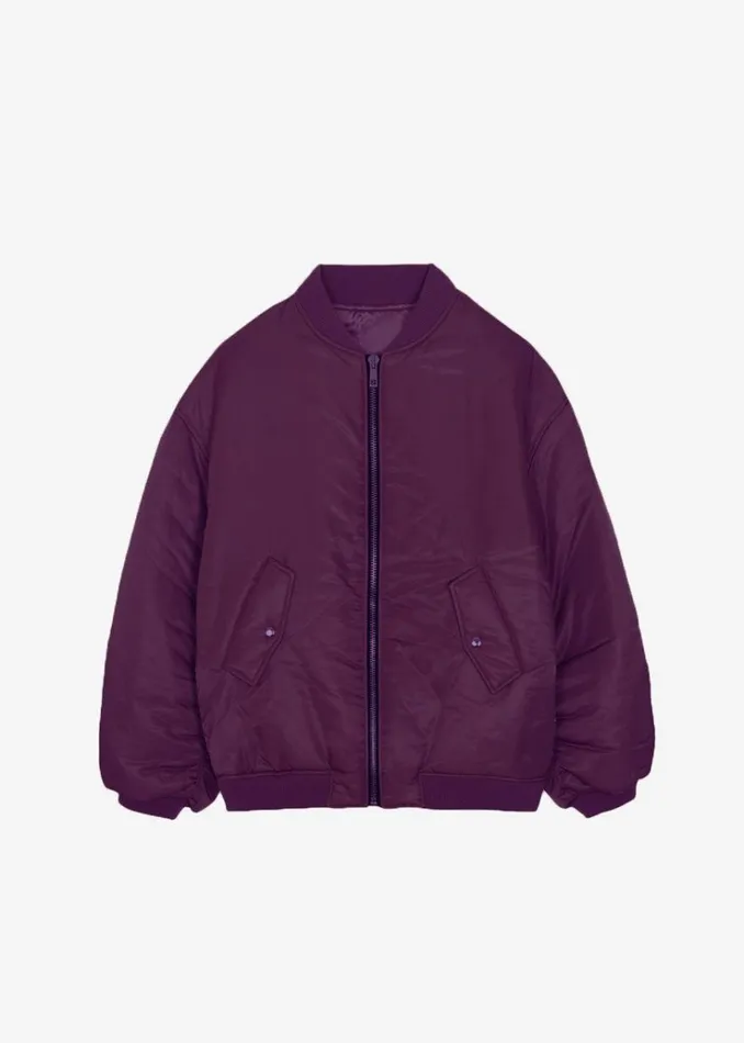 The Frankie Shop Astra Bomber Jacket 8211 Royal Purple WomenMen Outerwear