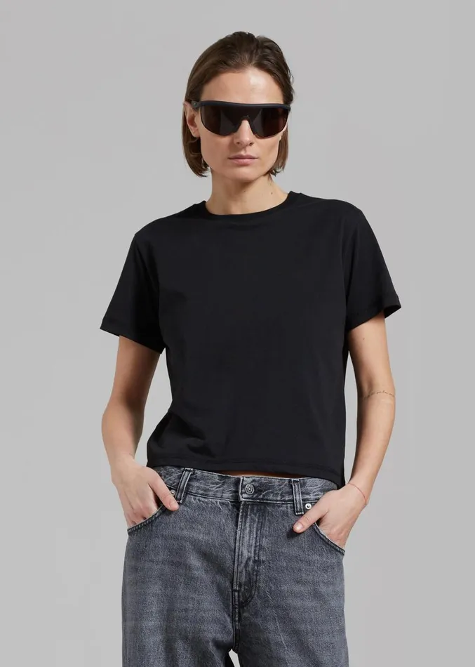The Frankie Shop Athens Tee 8211 Black Women Clothing