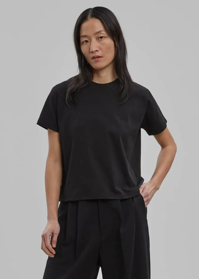 The Frankie Shop Athens Tee 8211 Black Women Clothing