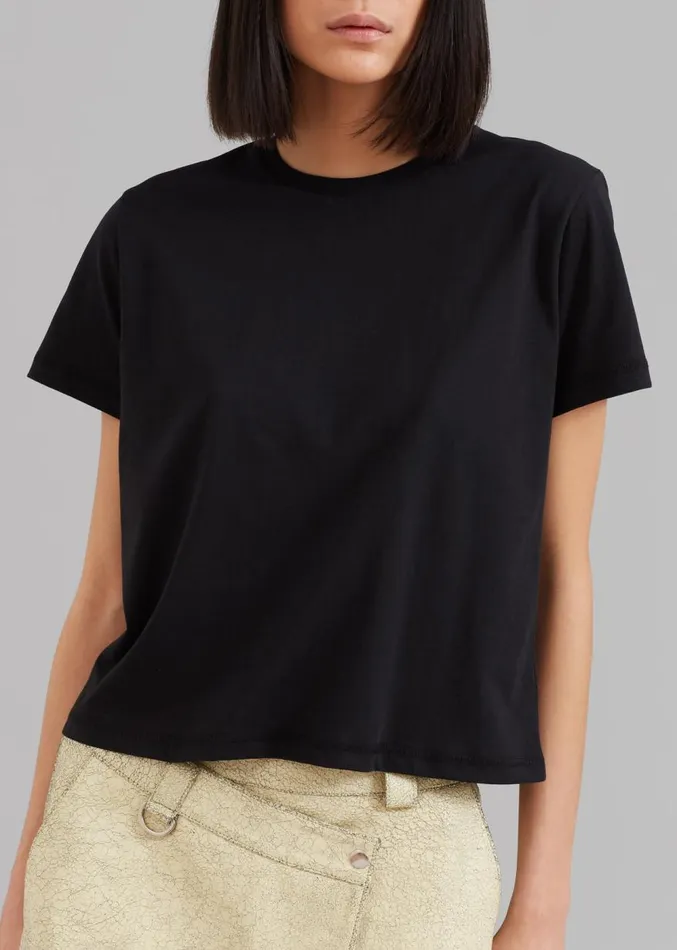 The Frankie Shop Athens Tee 8211 Black Women Clothing