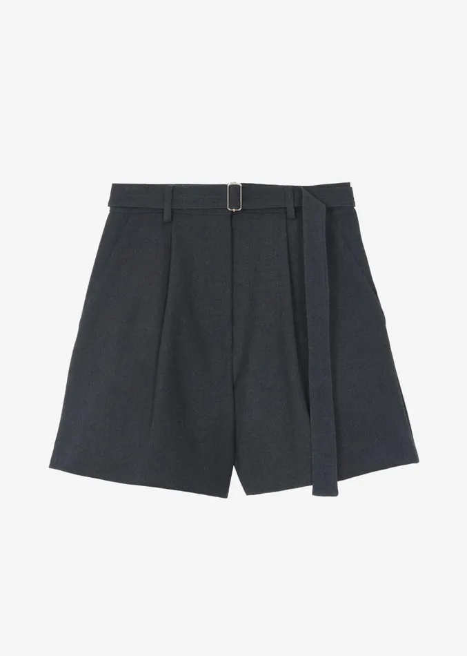 The Frankie Shop Avalon Belted Shorts 8211 Charcoal Women Clothing