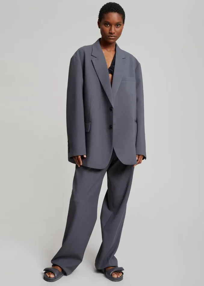 The Frankie Shop Bea Blazer 8211 Charcoal Women Clothing
