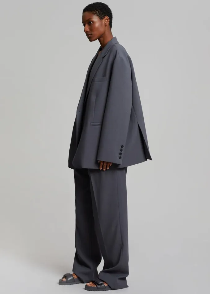 The Frankie Shop Bea Blazer 8211 Charcoal Women Clothing