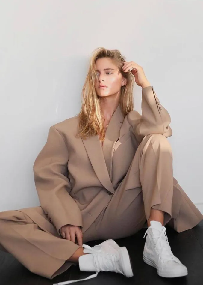 The Frankie Shop Bea Blazer 8211 Latte Women Outerwear