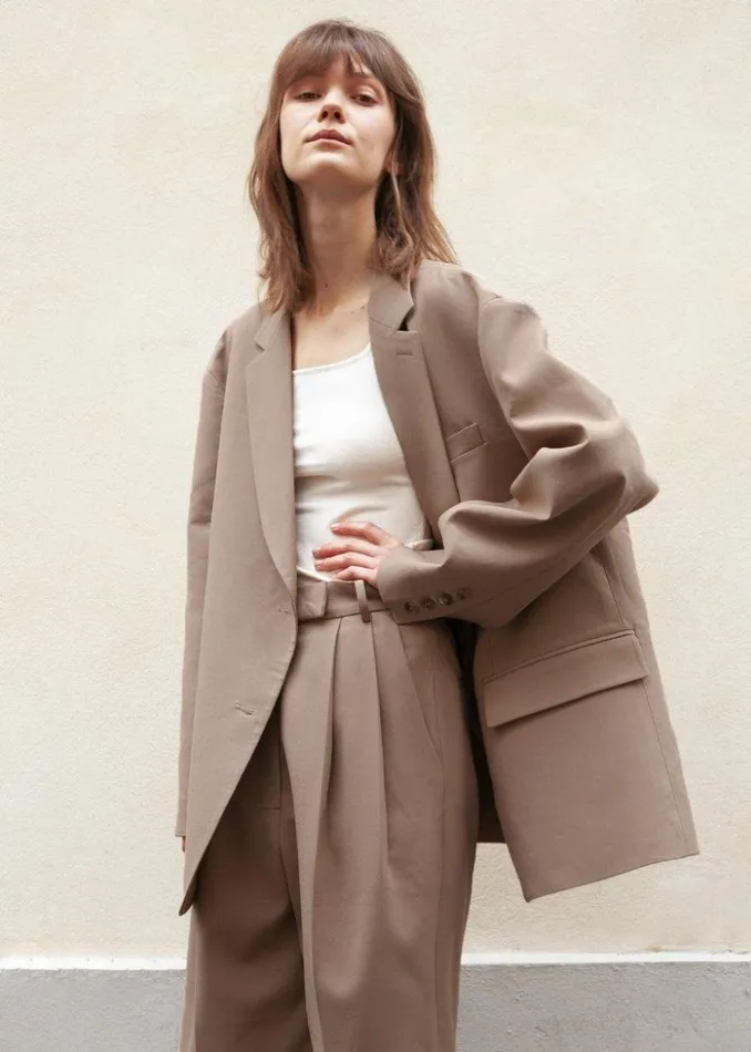 The Frankie Shop Bea Blazer 8211 Latte Women Outerwear