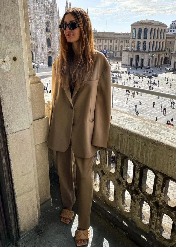 The Frankie Shop Bea Blazer 8211 Latte Women Outerwear