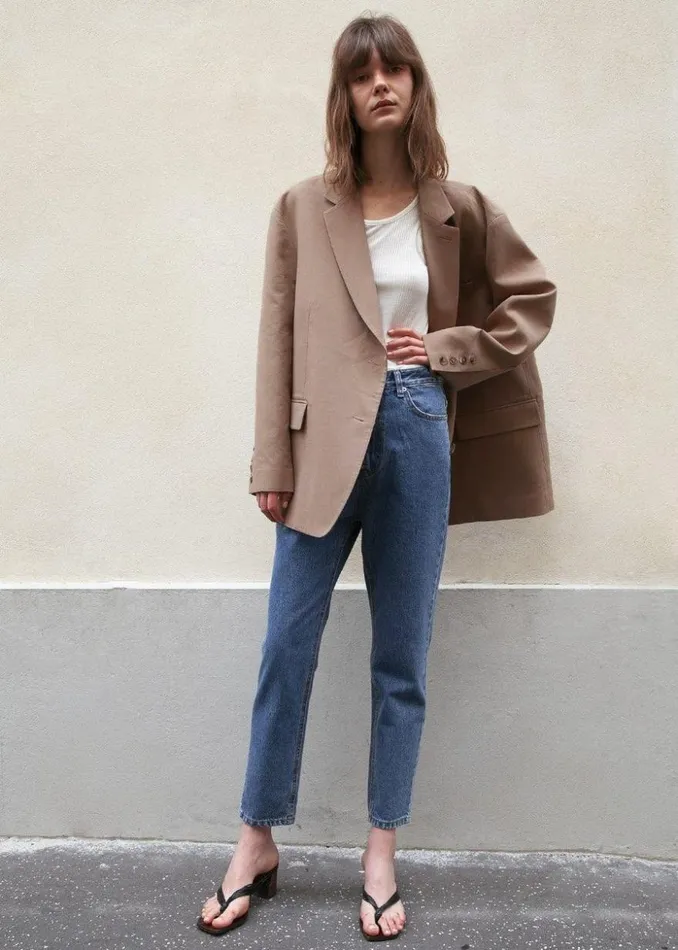 The Frankie Shop Bea Blazer 8211 Latte Women Outerwear
