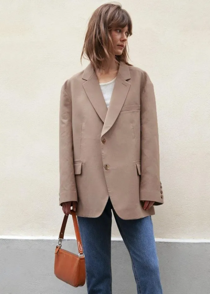 The Frankie Shop Bea Blazer 8211 Latte Women Outerwear