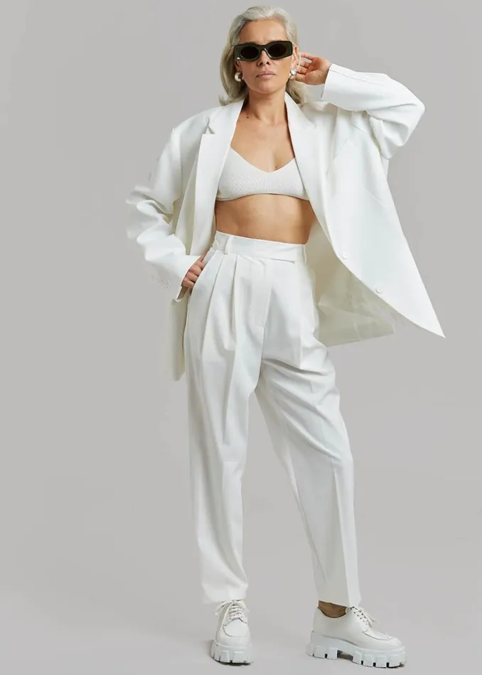 The Frankie Shop Bea Blazer 8211 White Women Suits