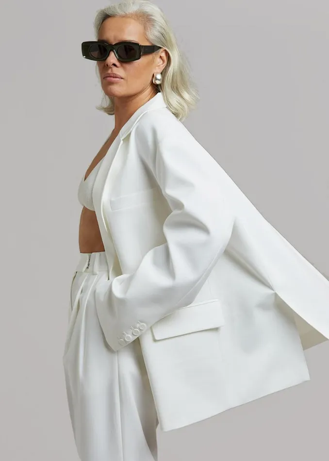 The Frankie Shop Bea Blazer 8211 White Women Suits