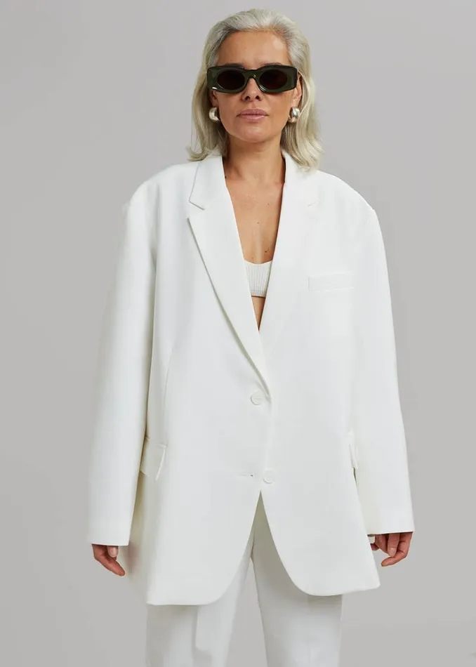 The Frankie Shop Bea Blazer 8211 White Women Suits