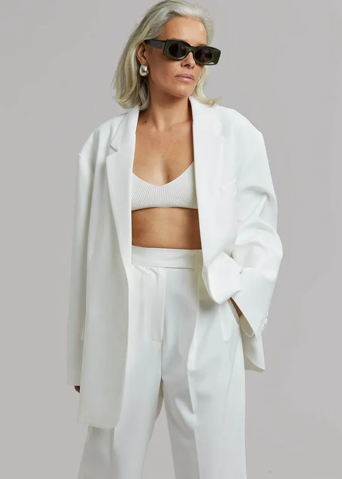The Frankie Shop Bea Blazer 8211 White Women Suits