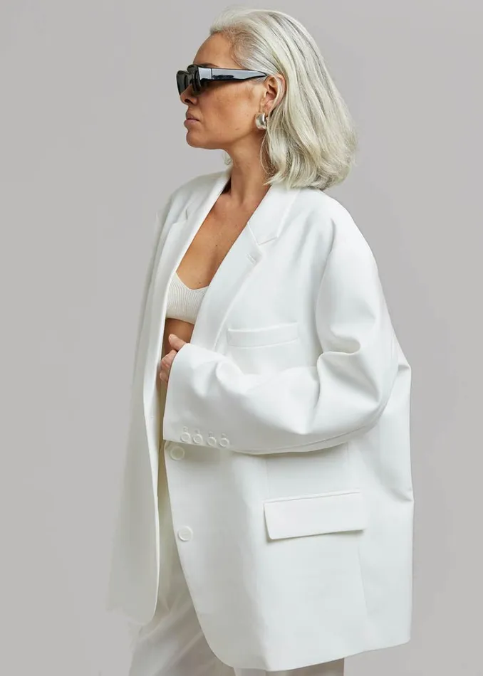 The Frankie Shop Bea Blazer 8211 White Women Suits