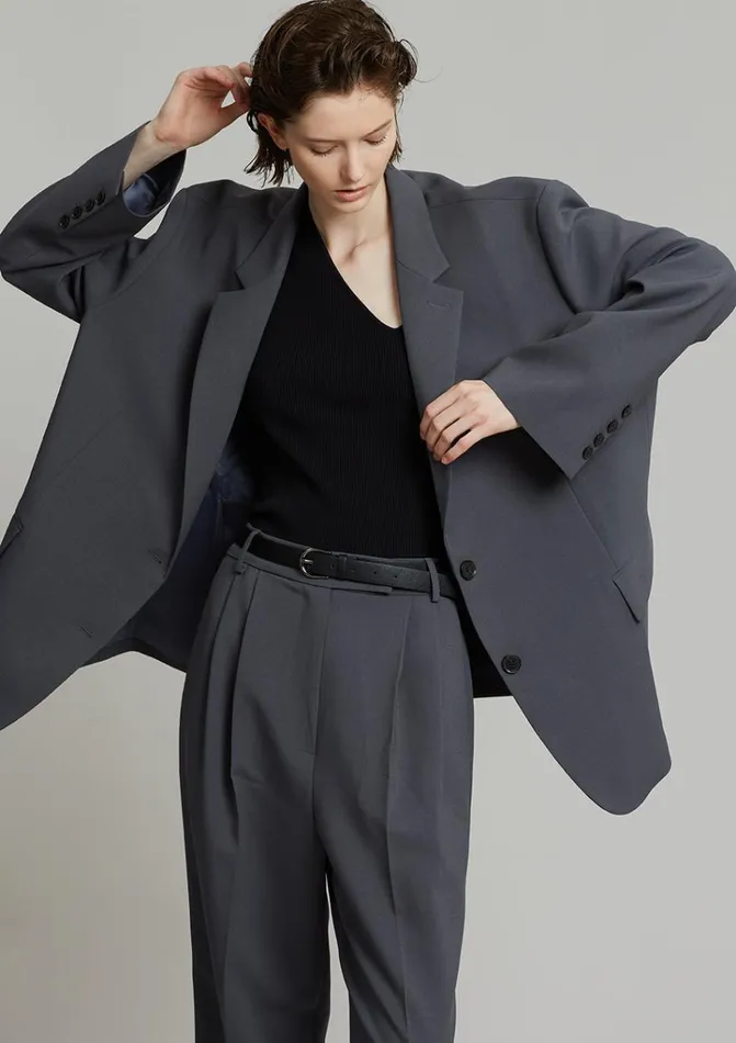The Frankie Shop Bea Suit Pants 8211 Charcoal Women Clothing