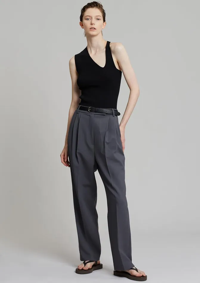 The Frankie Shop Bea Suit Pants 8211 Charcoal Women Clothing