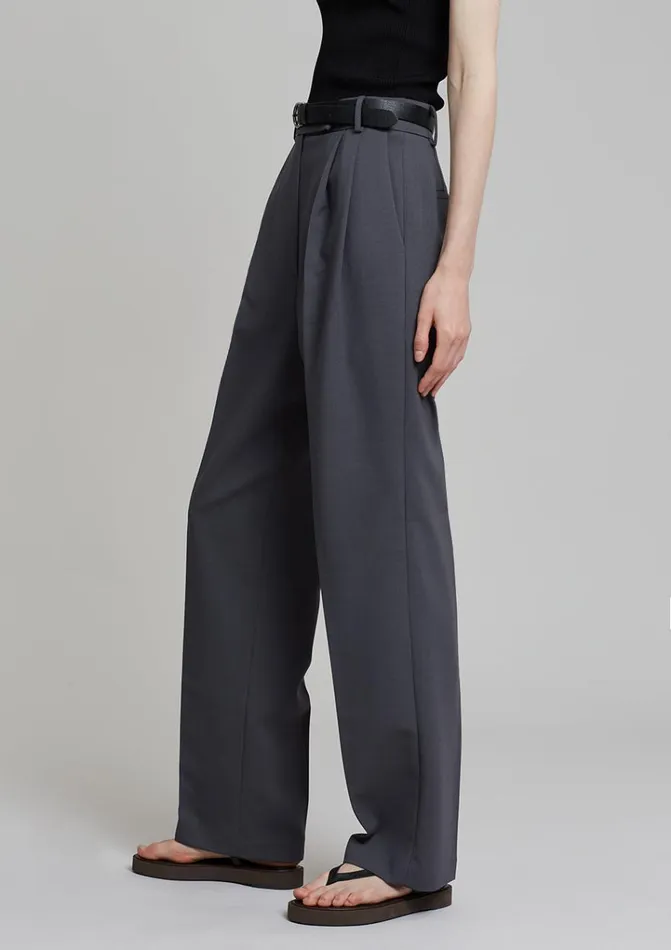 The Frankie Shop Bea Suit Pants 8211 Charcoal Women Clothing