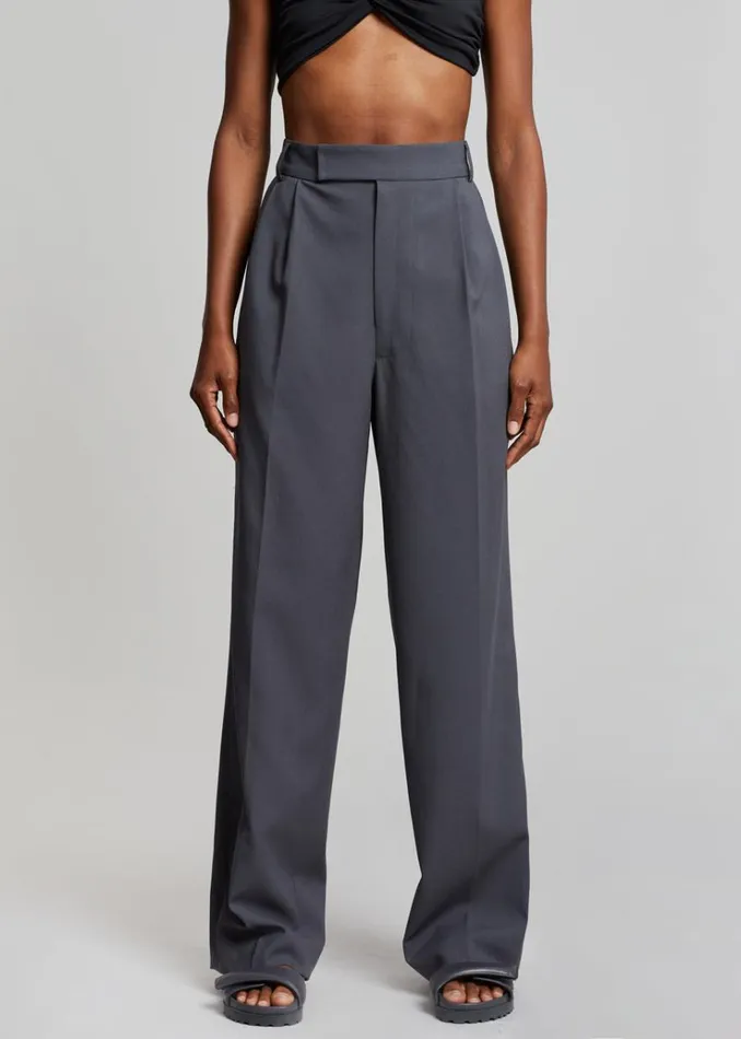 The Frankie Shop Bea Suit Pants 8211 Charcoal Women Clothing