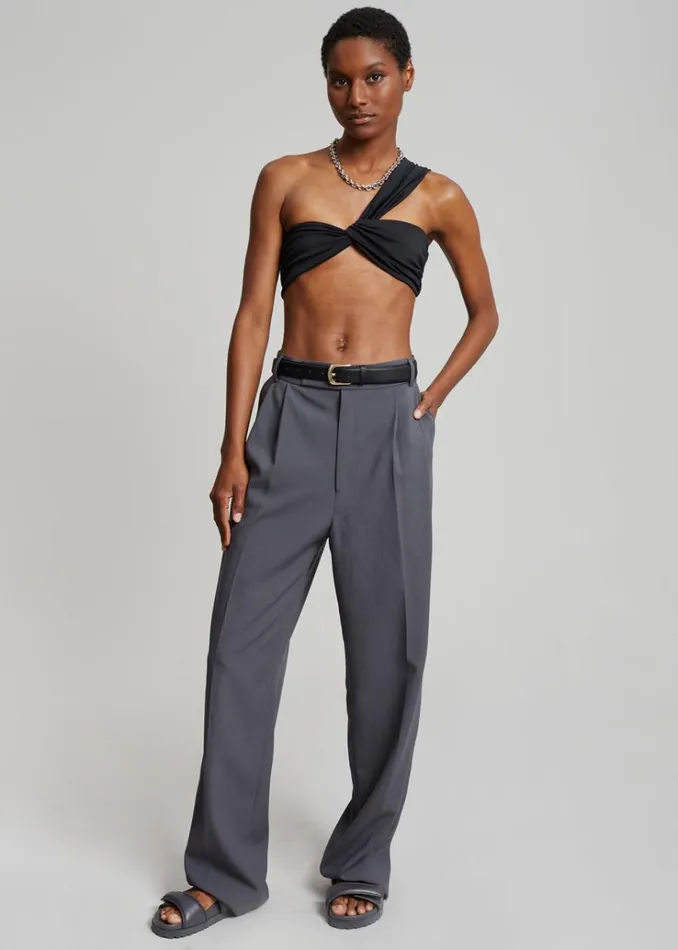 The Frankie Shop Bea Suit Pants 8211 Charcoal Women Clothing