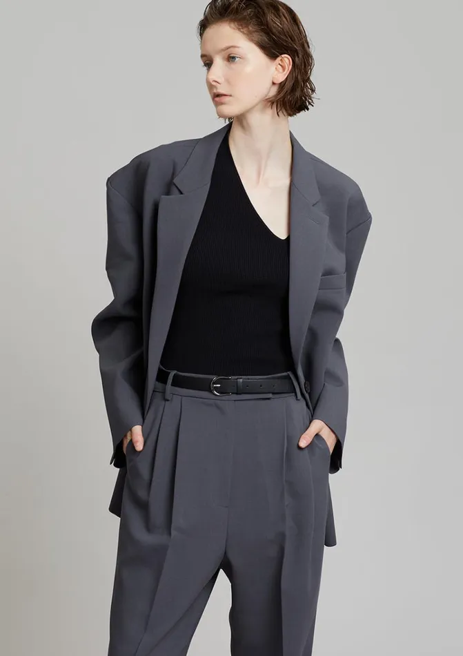 The Frankie Shop Bea Suit Pants 8211 Charcoal Women Clothing