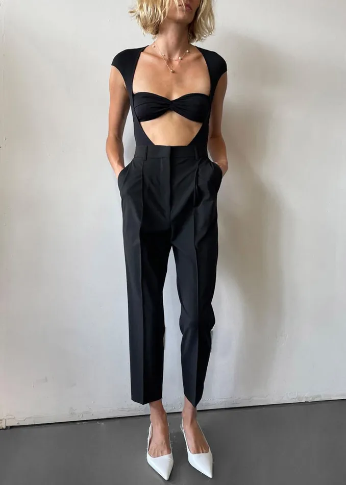 The Frankie Shop Beaufille Baes Bodysuit 8211 Black Women Tops