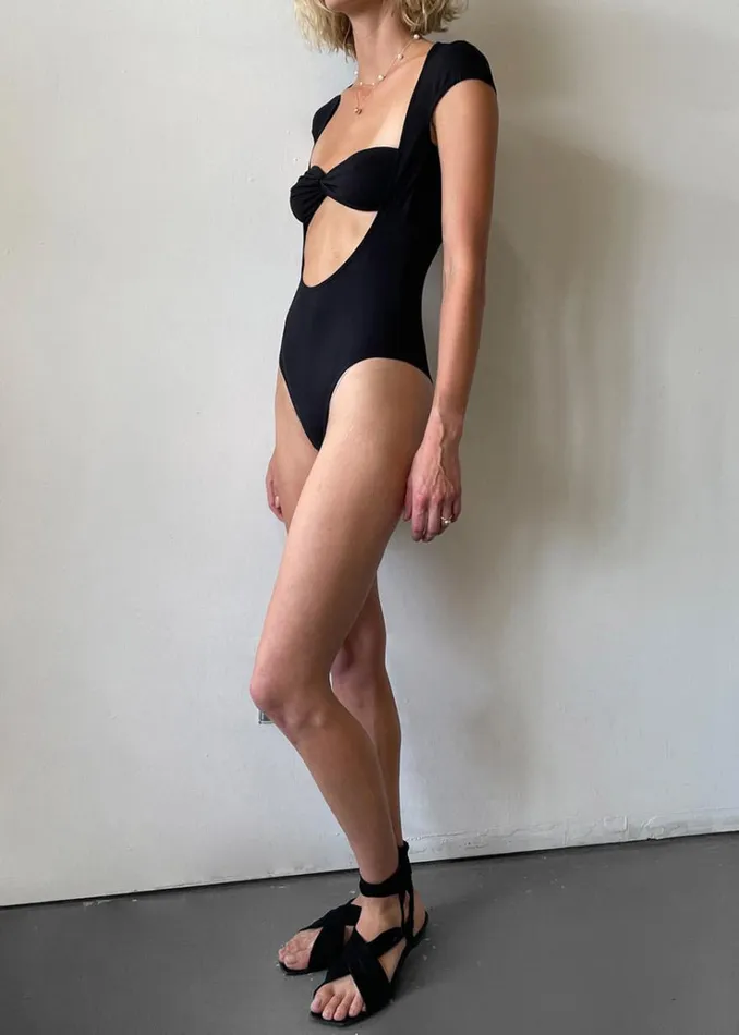 The Frankie Shop Beaufille Baes Bodysuit 8211 Black Women Tops