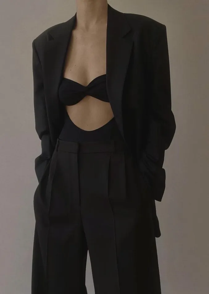 The Frankie Shop Beaufille Baes Bodysuit 8211 Black Women Tops